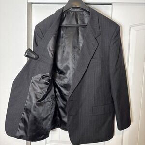 Andre Vachon 100% Wool Sport Coat ~50R Striped Blazer Jacket Sport